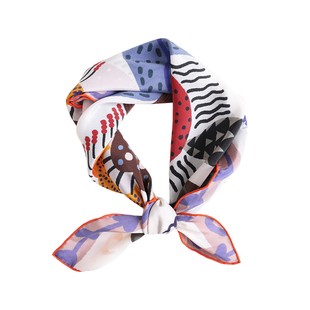 「本源之果」100%桑蚕丝精卷65方巾百搭高级感丝巾披肩发带新款女