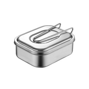 316不锈钢饭盒304上班族学生带盖食堂上班打饭便当盒蒸饭分格餐盒