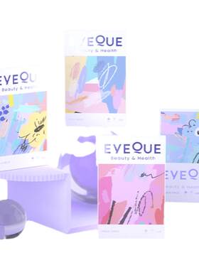 【新粉专享】EYEQUE爱可优日抛蓝色美瞳大小直径彩色隐形眼镜自然