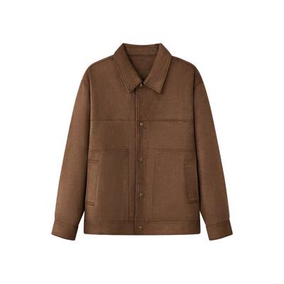 USHI悠时 简约翻领潮酷单排扣箱版挺括复古休闲外套夹克男士