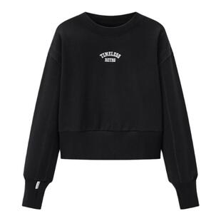 太平鸟女装冬季新款高腰罗口卫衣A3CRD4404