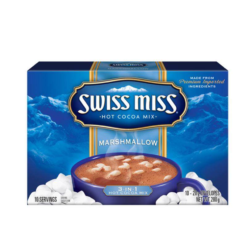 Swiss miss瑞士小姐美怡可棉花糖浓情黑巧克力可可冲饮粉热朱古力