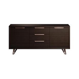 芬纳维亚传承 实木储物柜高脚 Grand-2格朗 黑胡桃简约轻奢餐边柜