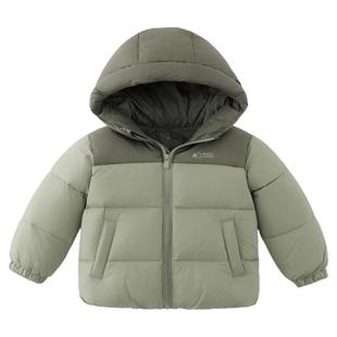 马克珍妮男女童时尚拼色超轻加厚羽绒服宝宝2025冬装新款551685-1