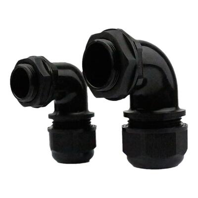 弯角电缆固定头防水接头弯角接头90度电缆固定头PG9M16-M40