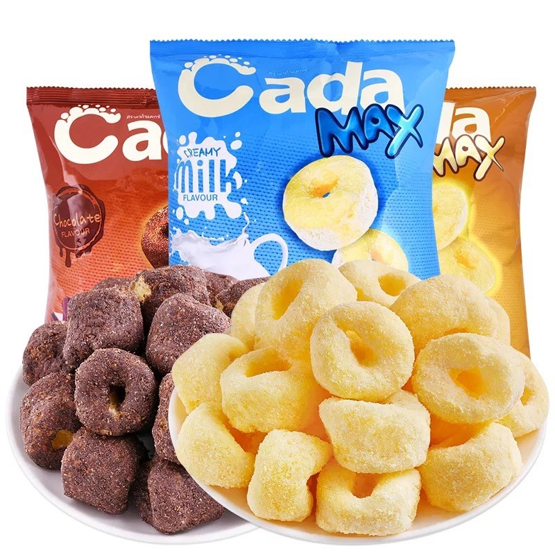 Cada泰國奇樂達甜甜圈玉米卷巧克力巧滋圈進口膨化休閑零食下午茶