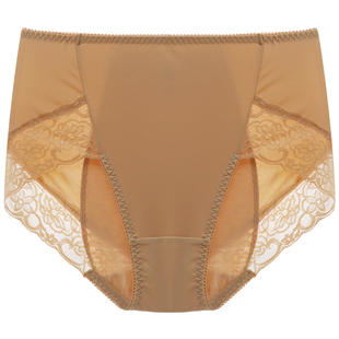 大码生理内裤女月经期防漏牛奶丝蕾丝胖mm200斤透气姨妈裤容易洗