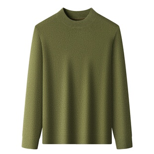 LP正品鄂尔多斯市100%纯山羊绒衫男士圆领保暖100支拉毛打底毛衣