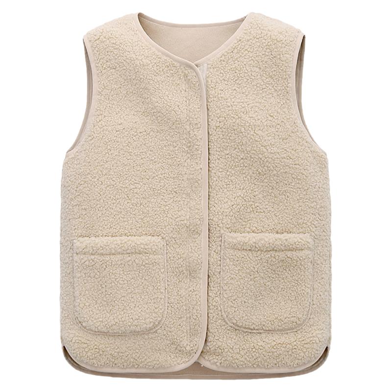 2025新款一体羊羔绒百搭马甲女韩版外搭秋冬时尚加厚加绒背心外套