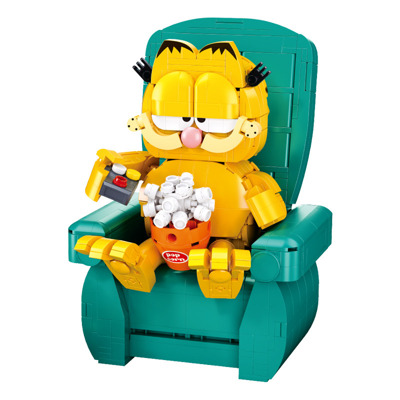 卡通加菲猫模型积木玩具