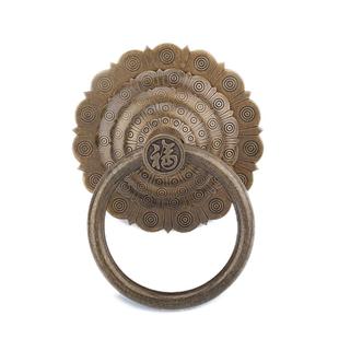 铜门环中式装饰大门拉手黄铜老式门环兽头黄铜把手狮子头仿古配件