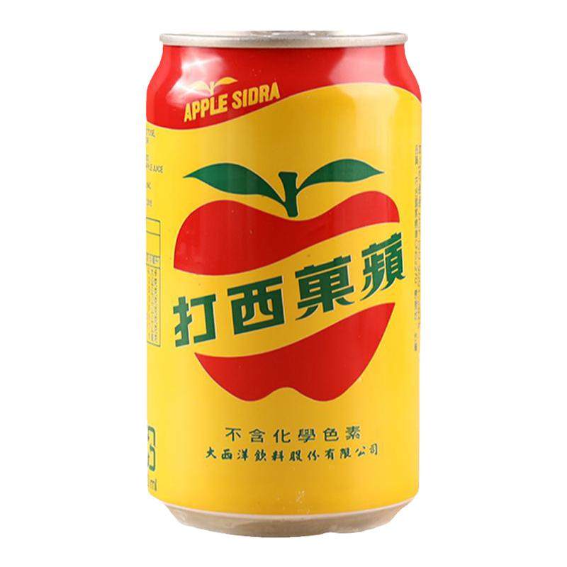 中国台湾省进口苹果西打气泡水果碳酸饮料