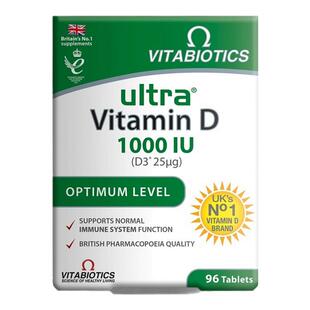 英国vitabiotics薇塔贝尔维生素D3Vitamin 1000iu 96粒28.12月