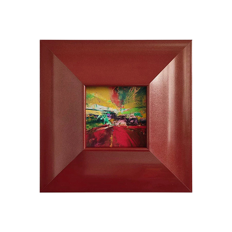 红色立体框氛围撞色包豪斯装饰画