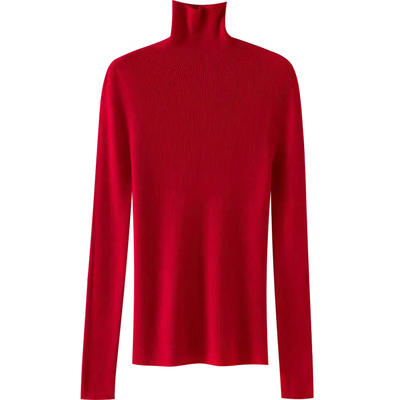 高领绵羊毛可机洗羊毛毛针织衫