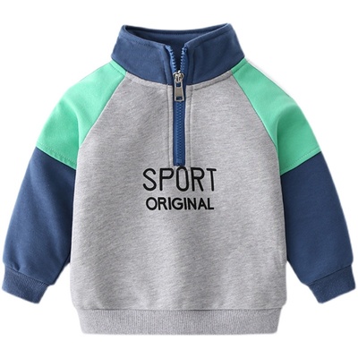 男童宝宝套头卫衣春秋季T恤纯棉