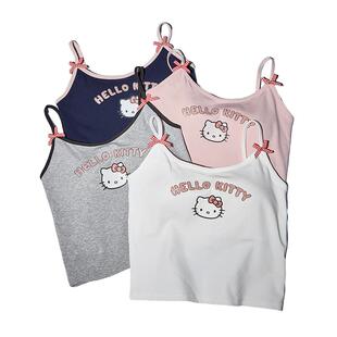 Gukoo/果壳背心女春夏HelloKitty联名2026新款带胸垫交叉美背吊带