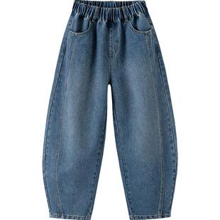 巴拉巴拉男童牛仔裤中大童裤子春秋款童装宝宝夏季儿童宽松休闲裤