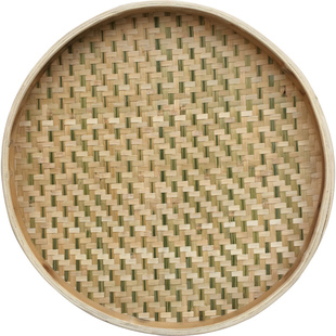 竹制品家用圆簸箕 无孔有孔竹筛子 手工竹编制品竹匾晾晒绘画装饰