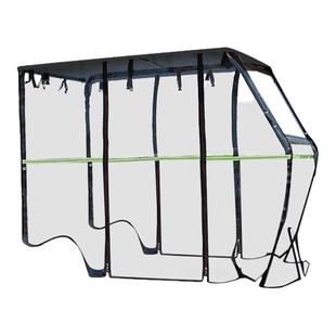 电动三轮车棚加厚防雨篷布小巴士全封闭遮阳挡雨帘休闲车透明围帘