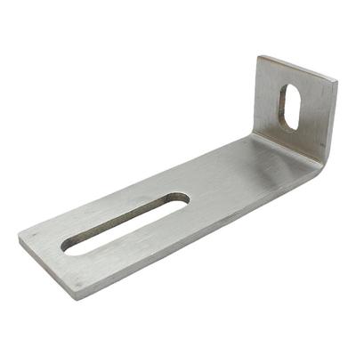 50*150加厚304不锈钢角码拉丝加长L型90度直角连接码长孔可调节