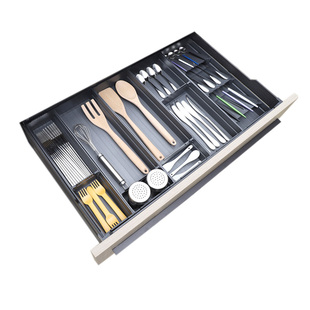 厨房餐具收纳盒抽屉内置分隔筷子勺子刀叉盒置物架自由组合可定制