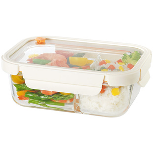 苏泊尔玻璃饭盒上班族微波炉加热专用分隔高硼硅食品密封保鲜盒碗