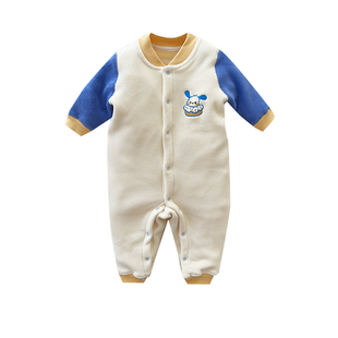 婴儿衣服秋冬季外穿加厚连体衣男女宝宝保暖加绒棉衣婴幼儿外出服