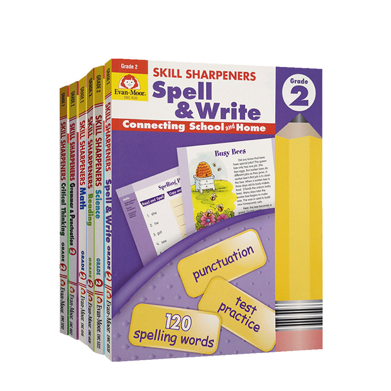 英文原版 技能铅笔刀 5年级 套装5册 Skill Sharpeners 美国加州教辅 低幼启蒙 思维训练