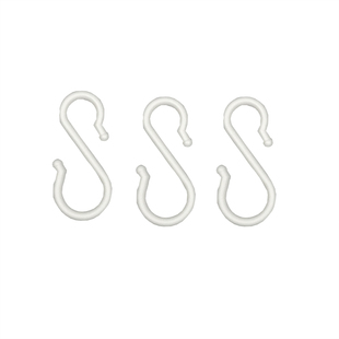 出口日本小号白色迷你S勾 幼儿园用大号S勾子厨房中号塑料S型挂钩