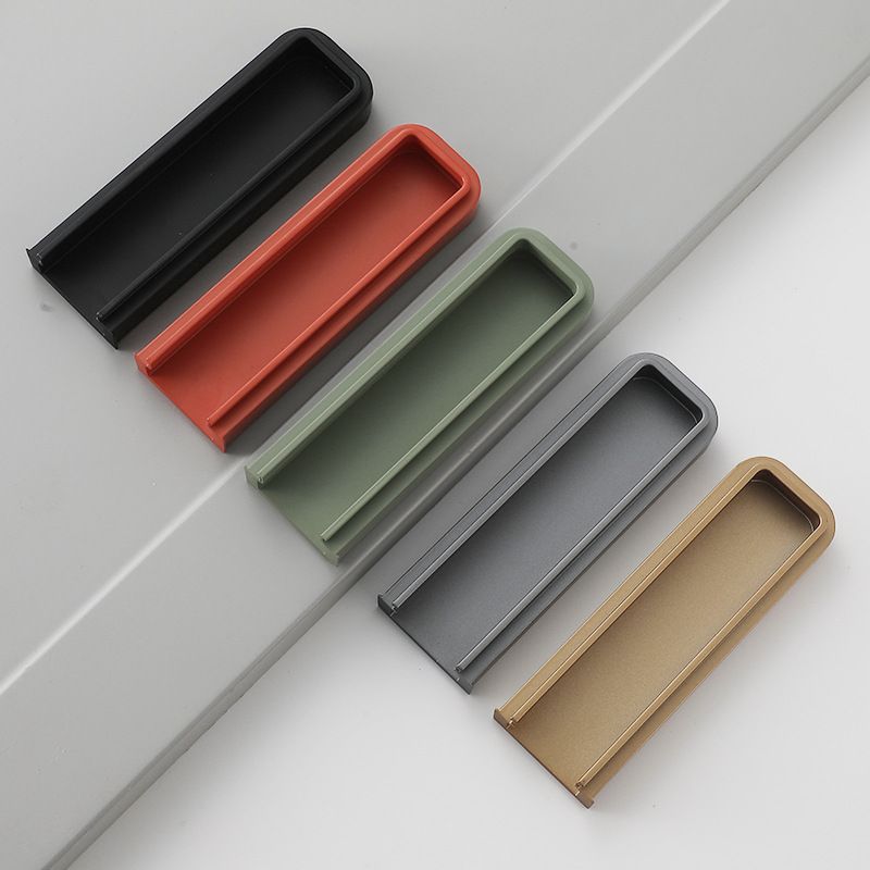 现代移门嵌入式暗装拉手 推拉木门U型北欧衣柜挖槽对装隐形小拉手