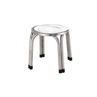 加厚不锈钢圆凳子家用吃饭凳餐厅饭店四脚凳摆摊小矮凳子客厅叠放