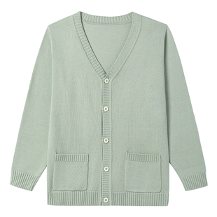 羊毛护士毛衣外套开衫女V领圆领加绒夜班值班护士服外搭针织衫