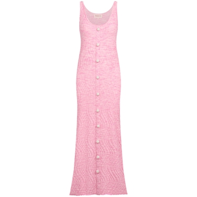 宝姿PORTSPURE女装春季珍珠扣紧身针织长裙RT7K054UKF038