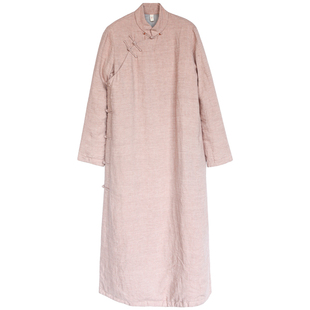 古石后原创布衣棉服女款冬季中式斜襟盘扣加厚夹棉旗袍民国风棉袄