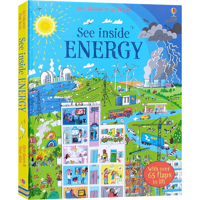 Usborne See Inside Energy看里面能量揭秘科普读物 儿童翻翻英语纸板书绘本立体书百科全书 英文原版进口尤斯伯恩图书正版