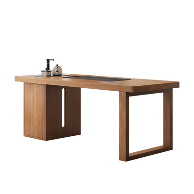 小型阳台实木茶桌茶台烧水壶一体