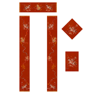 马年高端追风赤骥配套新春手写对联春联微喷宣纸绢布半生不掉色