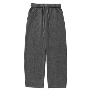 男士直筒弯刀裤运动宽松春季裤子2026新款空气层大码美式男裤卫裤