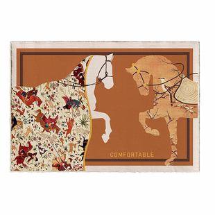 爆新年地毯门垫入户玄关防滑垫子裁剪脚垫地垫定制绒面防滑吸水垫