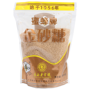 蜜蜂牌金砂糖500g袋装正宗黄砂糖原糖咖啡黄糖甘蔗糖烘焙糖二砂糖