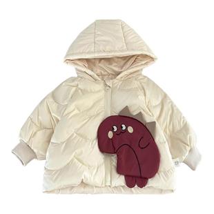 男童冬装套装新款婴儿衣服保暖冬装羽绒服外套可爱婴童长裤外出服