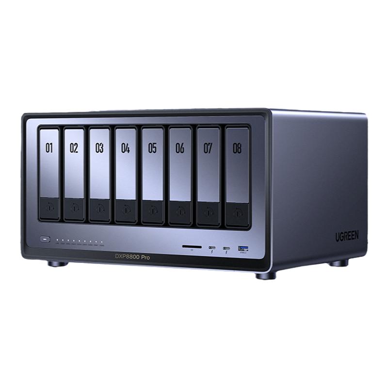 绿联私有云DXP8800Pro 八盘位十核 NAS硬盘网络存储服务器公司企业级Nas数据网盘局域网文件 自动备份 专票