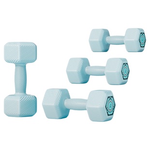 哑铃男士健身家用六角包胶2kg/3kg/5kg/10kg一对男杠铃青少年女士