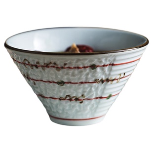 特别好看的碗日式斗笠碗复古家用高级陶瓷饭碗餐具面碗汤碗釉下彩