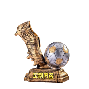 足球水晶奖杯定制金靴奖金奖足球先生射手奖金奖杯树脂创意奖杯