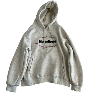 韩版复古字母刺绣套头连帽卫衣女宽松慵懒加绒加厚帽衫外套秋冬潮