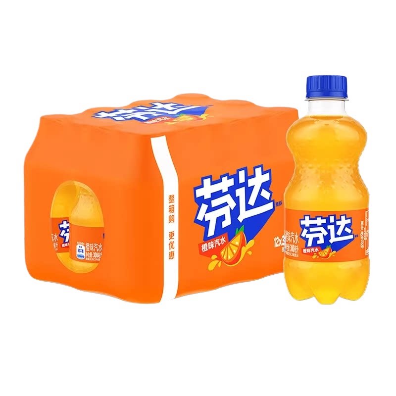 芬达橙味300ml 12瓶迷你小瓶装汽水整箱夏日果味可口可乐碳酸饮料