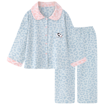 2026新款豹纹纯棉睡衣女春秋长袖可外穿全棉布料100棉家居服套装