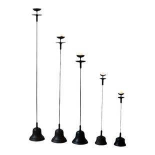 复古铸铁烛台油灯摆件仿古铁艺老油灯民俗禅意茶室灯侘寂风落地灯